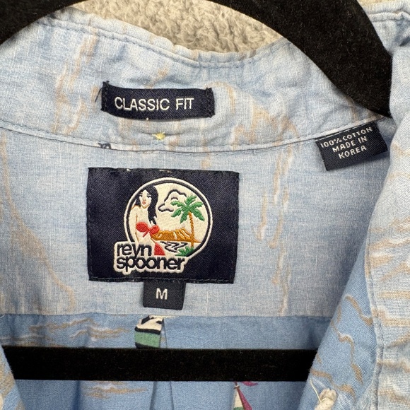 Reyn Spooner Vintage Sailboat Print Button-Up Shirt Men’s M Classic Fit Nautical - Picture 10 of 15